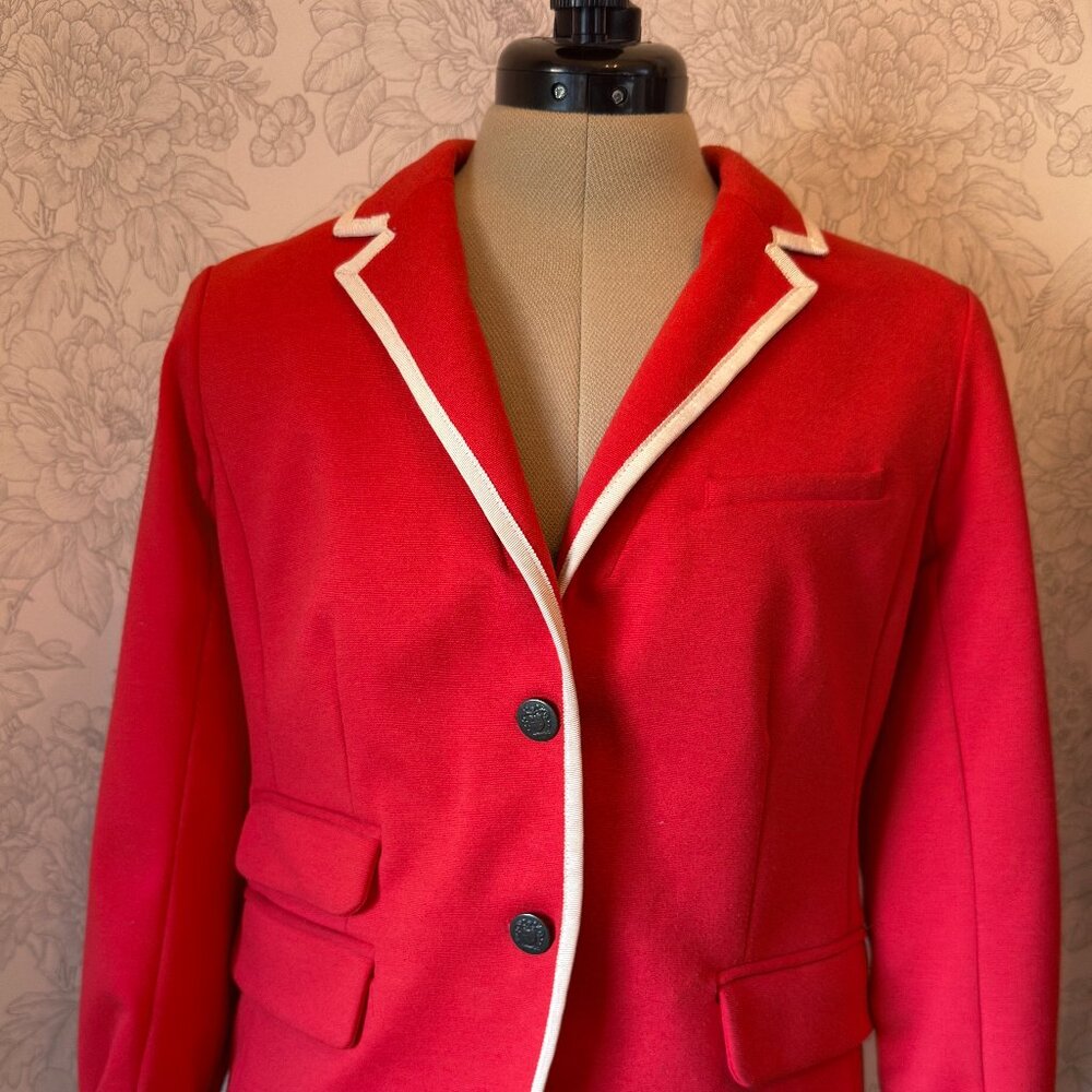 GAP Academy Blazer Orange with White Trim - Preppy Nautical Style Size 6